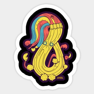 Plastic Macaroni Boho Trippy Hippy Penne Sticker